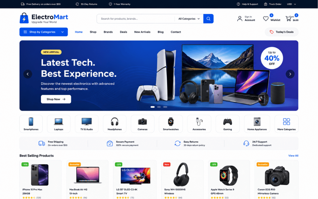 Electronics ecommerce store