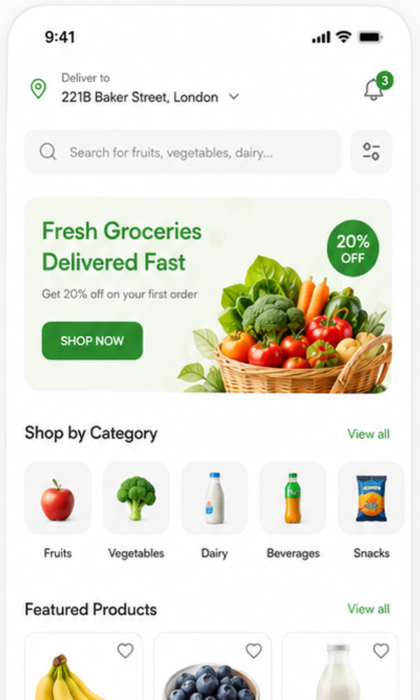 Grocery ecommerce store