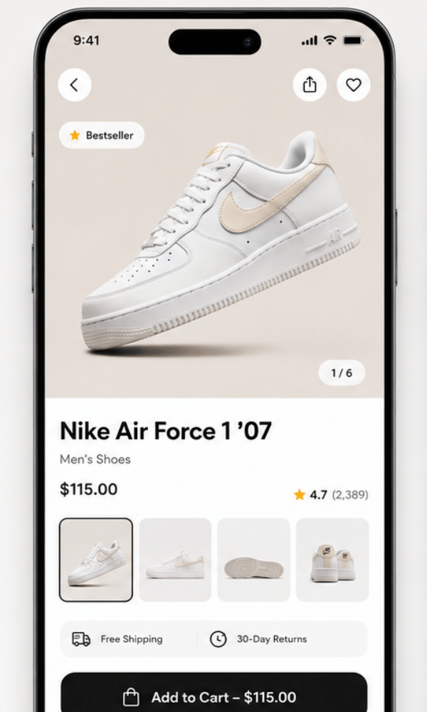 Product page design